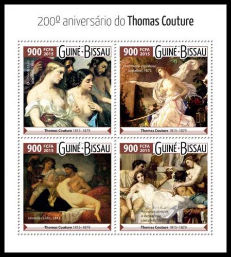 Poštové známky Guinea-Bissau 2015 Umenie, Thomas Couture Mi# 8143-46 Kat 14€