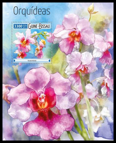 Poštová známka Guinea-Bissau 2015 Orchideje Mi# Block 1420 Kat 12.50€
