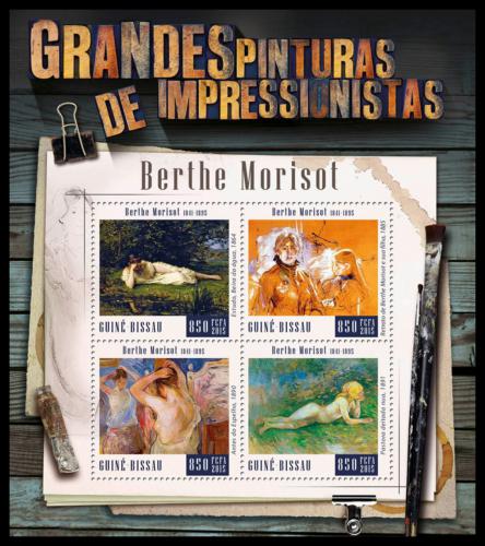 Poštové známky Guinea-Bissau 2015 Umenie, Berthe Morisot Mi# 8308-11 Kat 13€