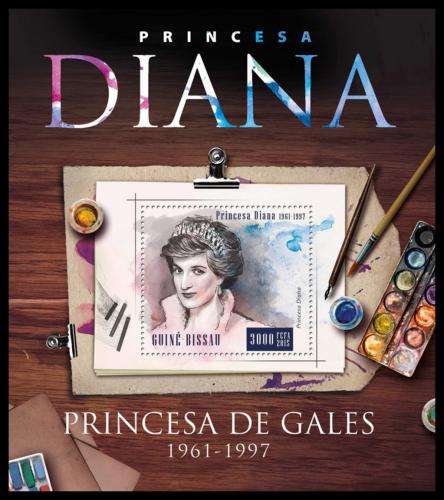 Poštová známka Guinea-Bissau 2015 Princezna Diana Mi# Block 1444 Kat 11€
