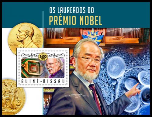 Poštová známka Guinea-Bissau 2016 Nobelova cena Mi# Block 1555 Kat 13.50€