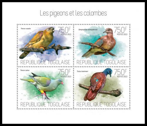 Poštové známky Togo 2013 Holubi Mi# 5316-19 Kat 12€
