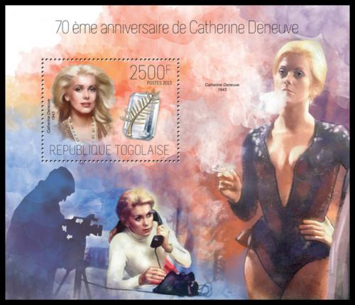 Poštová známka Togo 2013 Catherine Deneuve Mi# Block 897 Kat 10€