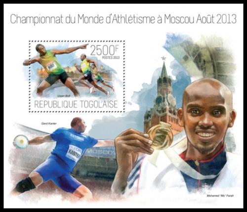 Poštová známka Togo 2013 MS v lehké atletice Mi# Block 900 Kat 10€