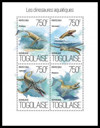Poštové známky Togo 2013 Vodní dinosaury Mi# 5411-14 Kat 12€