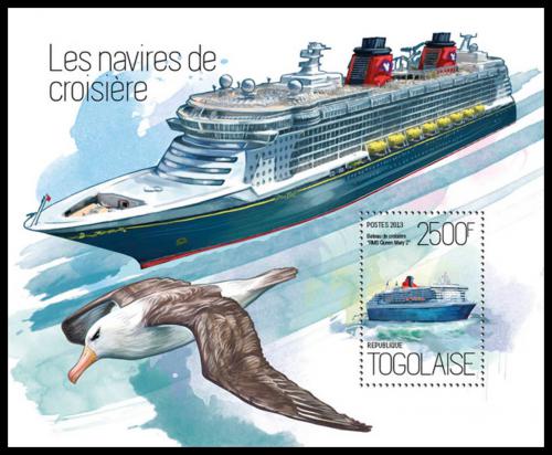 Poštová známka Togo 2013 Výletní lode Mi# Block 909 Kat 10€