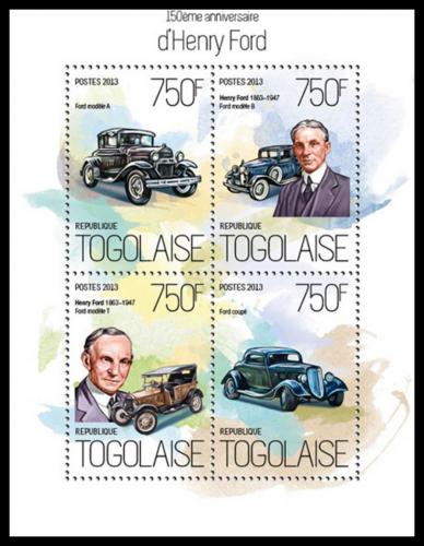 Poštové známky Togo 2013 Henry Ford Mi# 5471-74 Kat 12€