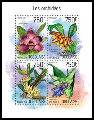 Poštové známky Togo 2014 Orchideje Mi# 5682-85 Kat 12€ 