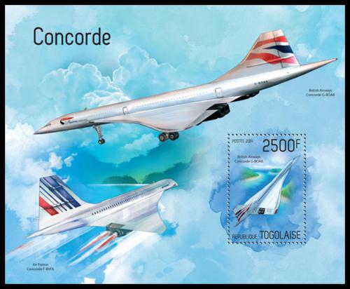 Poštová známka Togo 2014 Concorde Mi# Block 964 Kat 10€