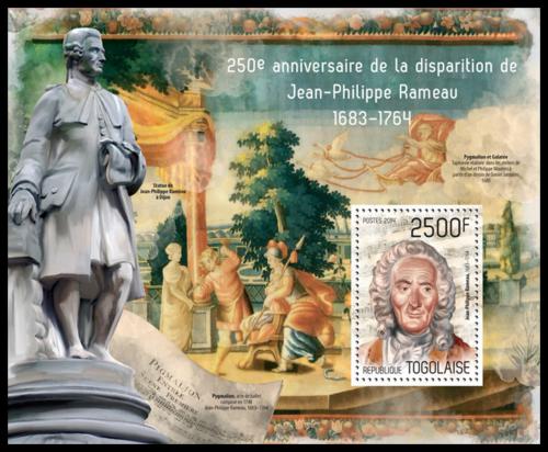 Poštová známka Togo 2014 Jean-Philippe Rameau Mi# Block 967 Kat 10€