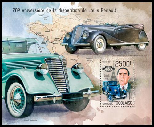 Poštová známka Togo 2014 Louis Renault Mi# Block 969 Kat 10€
