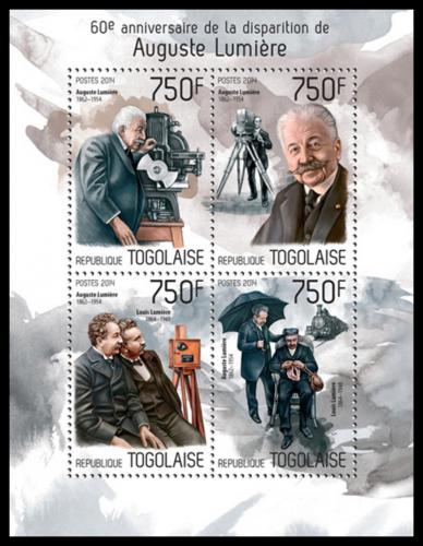 Poštové známky Togo 2014 Auguste Lumière Mi# 5747-50 Kat 12€