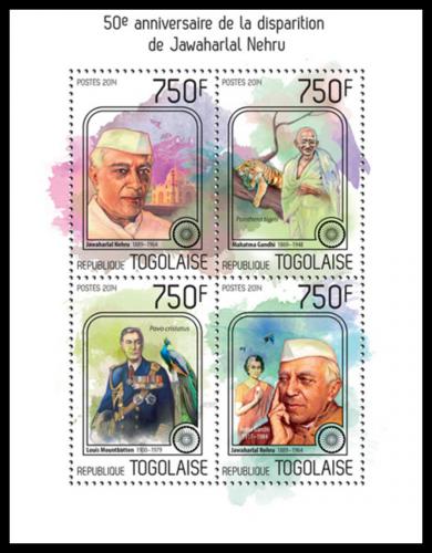 Poštové známky Togo 2014 Džaváharlál Néhrú Mi# 5752-55 Kat 12€