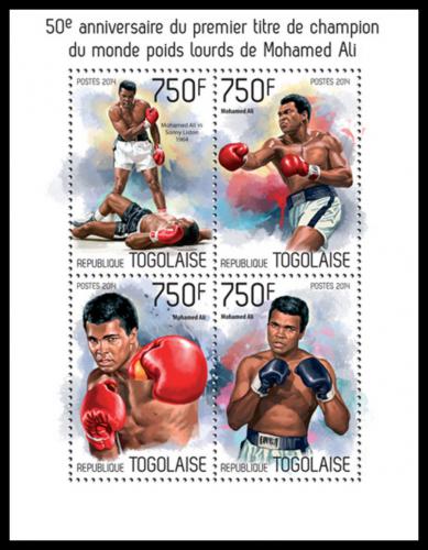 Poštové známky Togo 2014 Muhammad Ali, box Mi# 5757-60 Kat 12€