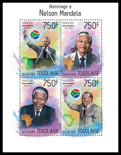 Poštové známky Togo 2014 Nelson Mandela Mi# 5772-75 Kat 12€