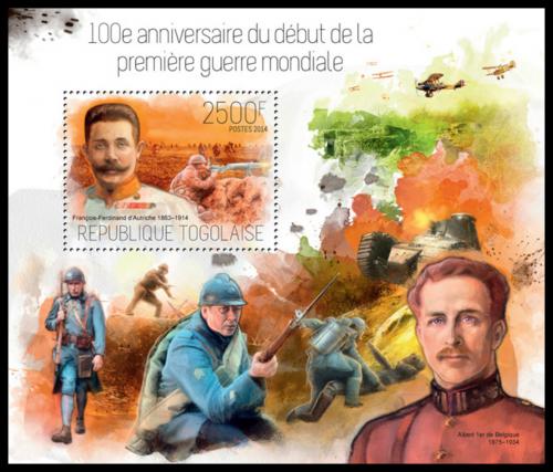 Poštová známka Togo 2014 První svìtová válka Mi# Block 931 Kat 10€