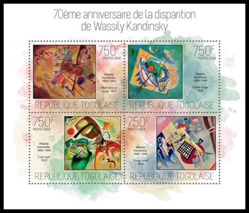 Poštové známky Togo 2014 Umenie, Vasilij Kandinskij Mi# 5580-83 Kat 12€