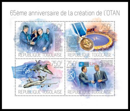 Poštové známky Togo 2014 NATO, 65. výroèie Mi# 5585-88 Kat 12€