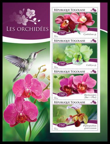 Poštové známky Togo 2014 Orchideje Mi# 6396-99 Kat 12€