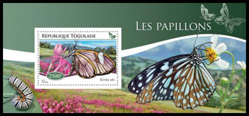 Poštová známka Togo 2014 Motýle Mi# Block 1098 Kat 10€
