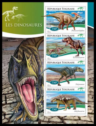 Poštové známky Togo 2014 Dinosaury Mi# 6406-09 Kat 12€