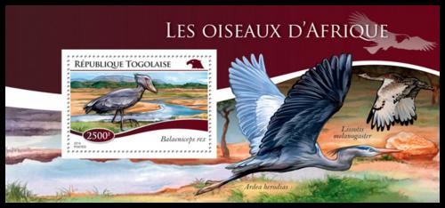 Poštová známka Togo 2014 Vtáci Mi# Block 1101 Kat 10€