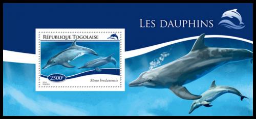 Poštová známka Togo 2014 Delfíny Mi# Block 1104 Kat 10€
