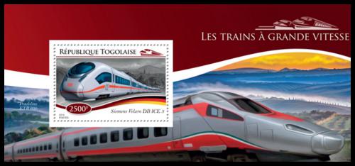 Poštová známka Togo 2014 Moderní lokomotívy Mi# Block 1107 Kat 10€