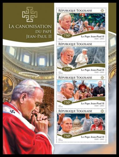Poštové známky Togo 2014 Papež Jan Pavel II. Mi# 6471-74 Kat 12€