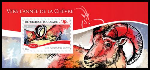 Poštová známka Togo 2014 Kozy Mi# Block 1117 Kat 10€