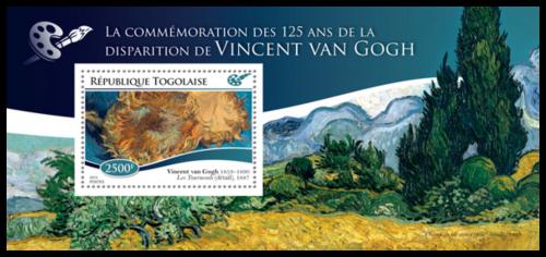 Potov znmka Togo 2015 Umenie, Vincent van Gogh Mi# Block 1132 Kat 10 - zvi obrzok