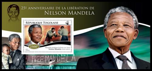 Potovn znmka Togo 2015 Nelson Mandela Mi# Block 1138 Kat 10 