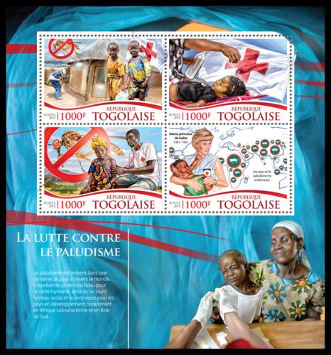 Potov znmky Togo 2015 Boj proti malrii Mi# 6844-47 Kat 16 - zvi obrzok