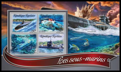 Potov znmky Togo 2016 Ponorky Mi# 7489-92 Kat 12