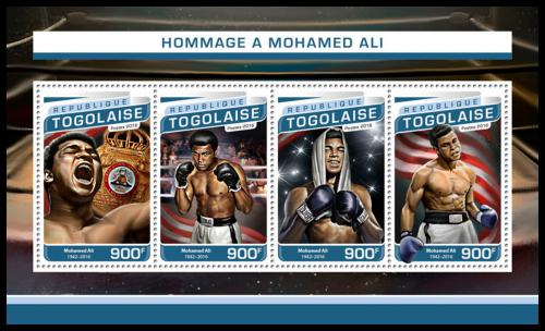 Potov znmky Togo 2016 Muhammad Ali, box Mi# 7784-87 Kat 14 - zvi obrzok