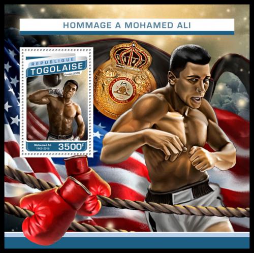 Potov znmka Togo 2016 Muhammad Ali, box Mi# Block 1368 Kat 14