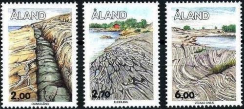 Poštovní známky Alandy 1993 Geologické formace Mi# 75-77