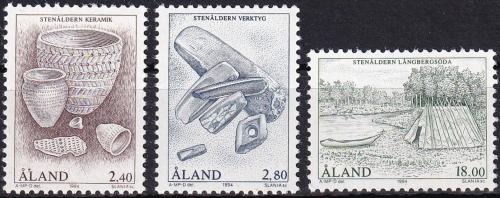 Poštovní známky Alandy 1994 Doba kamenná Mi# 88-90 Kat 9€