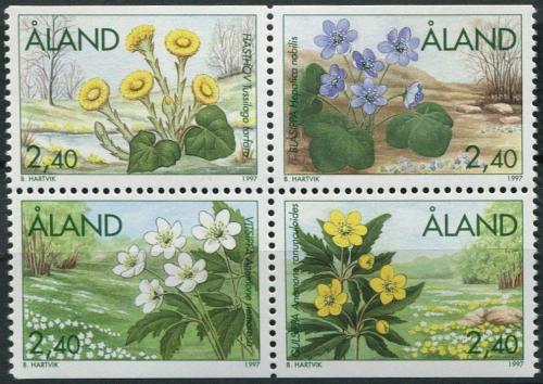 Poštové známky Alandy 1997 Jarní kvety Mi# 120-23