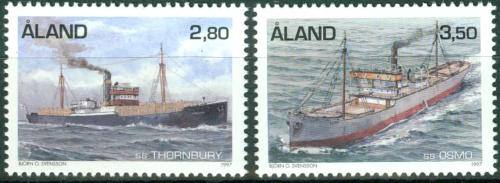 Poštové známky Alandy 1997 Parníky Mi# 131-32