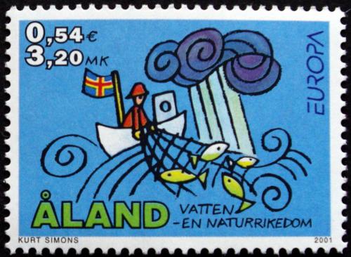 Poštová známka Alandy 2001 Európa CEPT, voda Mi# 191