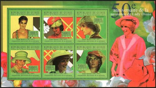 Poštové známky Guinea 2011 Princezna Diana Mi# 8072-77 Kat 18€