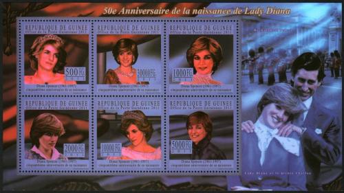 Poštové známky Guinea 2011 Princezna Diana Mi# 8084-89 Kat 18€