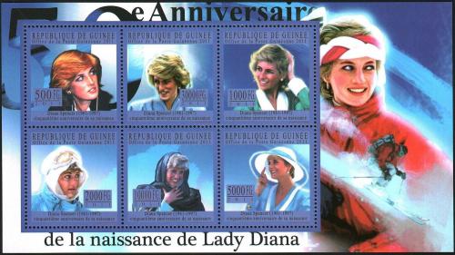Poštové známky Guinea 2011 Princezna Diana Mi# 8102-07 Kat 18€