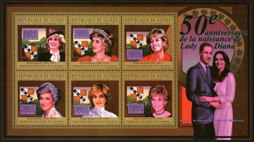 Poštové známky Guinea 2011 Princezna Diana Mi# 8108-13 Kat 18€