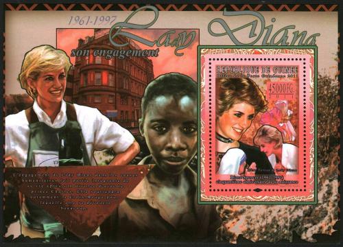 Poštová známka Guinea 2011 Princezna Diana Mi# Block 1908 Kat 16€