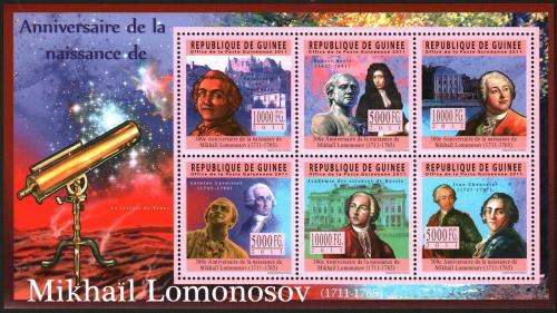 Poštové známky Guinea 2011 Michail Lomonosov, spisovatel Mi# 8339-44 Kat 18€
