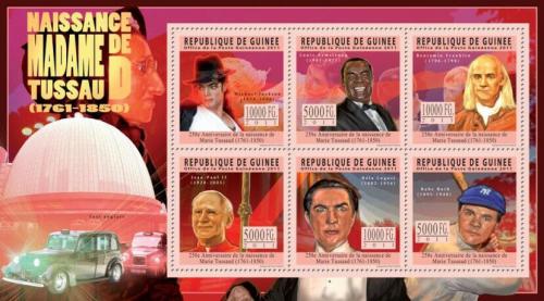 Poštové známky Guinea 2011 Marie Tussaud, sochaøka Mi# 8346-51 Kat 18€