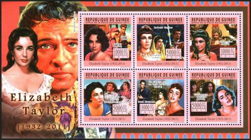 Poštové známky Guinea 2011 Elizabeth Taylor Mi# 8374-79 Kat 18€