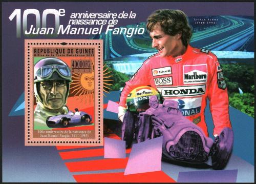 Poštová známka Guinea 2011 Juan Manuel Fangio, závodník Mi# Block 1960 Kat 16€